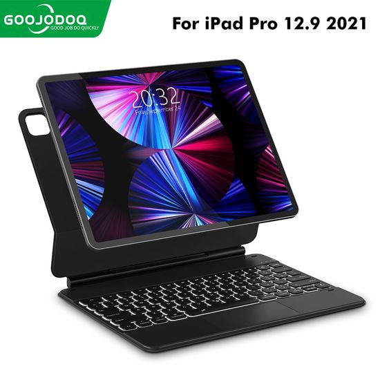 GOOJODOQ คีย์บอร์ดสำหรับ iPad มายากล Air4 Pro11 Air5 Pro12.9 2018-2023 iPad เคส10th พร้อมทัชแพดแป้นพิมพ์บลูทูธไร้สาย