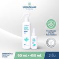 เซ็ตคู่สุดคุ้ม แอลกอฮอล์ล้างมือ Food Grade ขนาดพกพา 60ml + ขนาดจุใจ 450ml : Little Shield