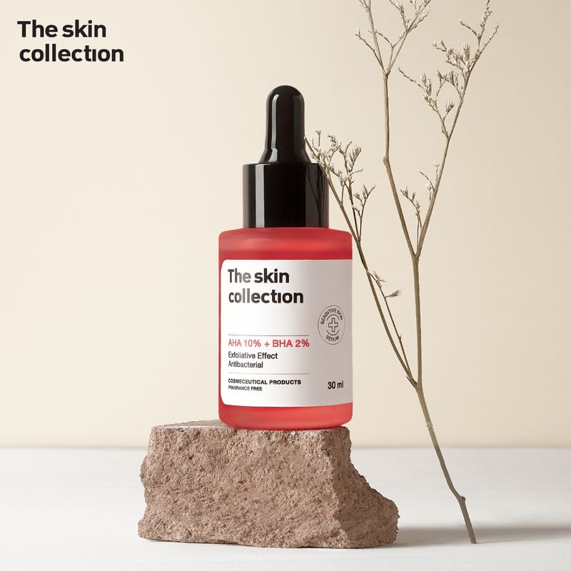 The skin collection เซรั่มช่วยผลัดเซลล์ผิว ขจัดสิวอุดตัน เผยผิวที่ดูใส AHA10% + BHA2% ขนาด 30ml