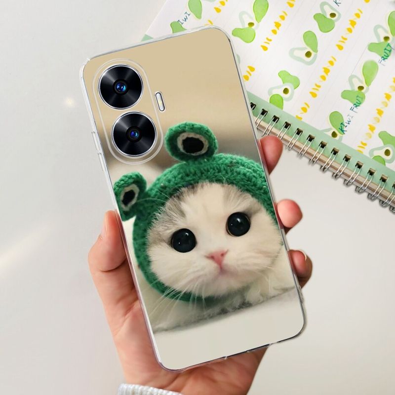 เคส C55ภาพน่ารักเคสสำหรับ Realme RMX3710เคสโทรศัพท์นิ่มบางสำหรับ Realme C55 C 55เคสโทรศัพท์ RealmeC55