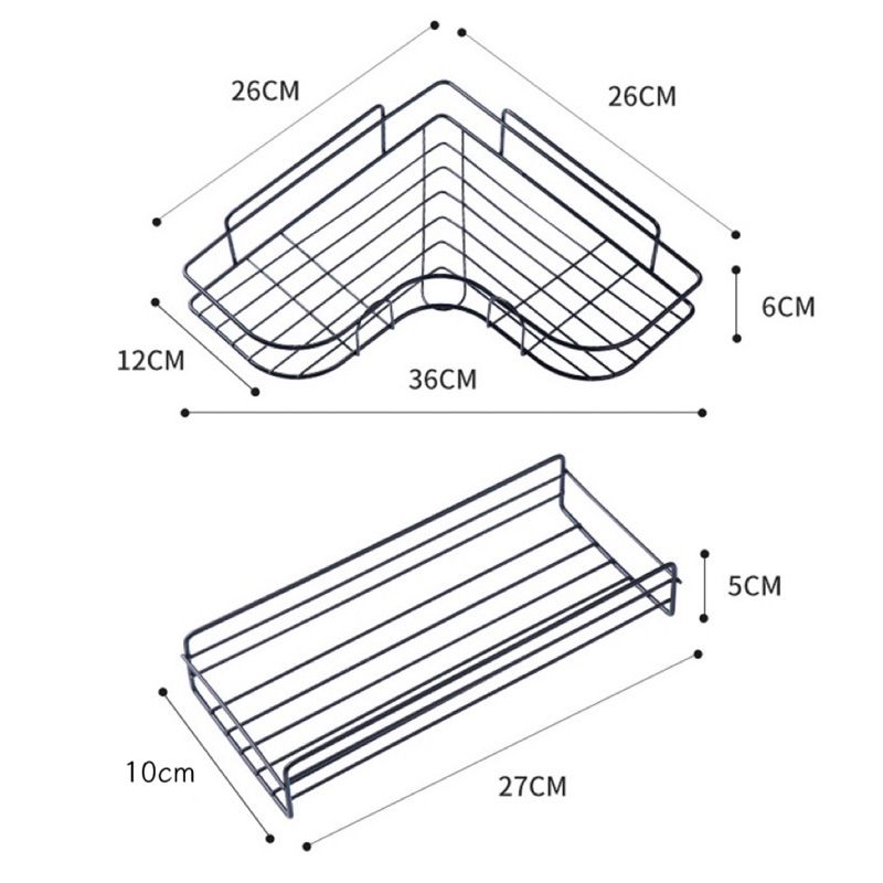 ชั้นวางของเข้ามุม ที่วางของเข้ามุม  ตะแกรงเข้ามุม ชั้นวางของในมุมห้องน้ำ ชั้นวางของในมุมห้องครัว ติดผนัง ไม่ต้องเจาะรู