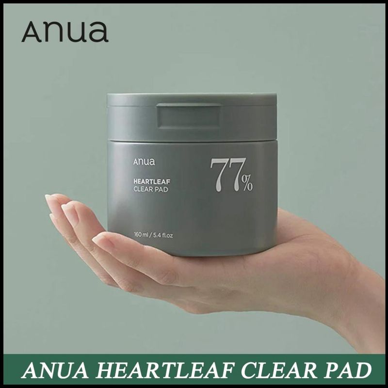 Anua 77% HEARTLEAF CLEAR PAD 160g โทนเนอร์ ลดสิว ผิวขาว คุมมัน รูขุมขนกระชับ Moisturizing ลดสิวหน้าใส