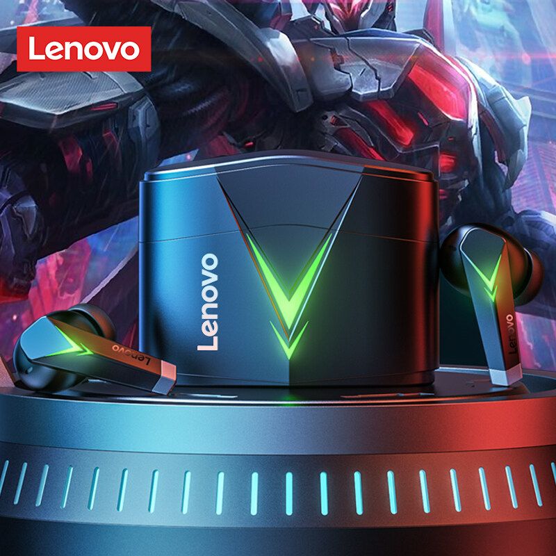 Lenovo LP6หูฟังเล่นเกม E-Sports หูฟังเอียบัดไร้สาย,หูฟังบลูทูธโหมดคู่หูฟังไร้สาย