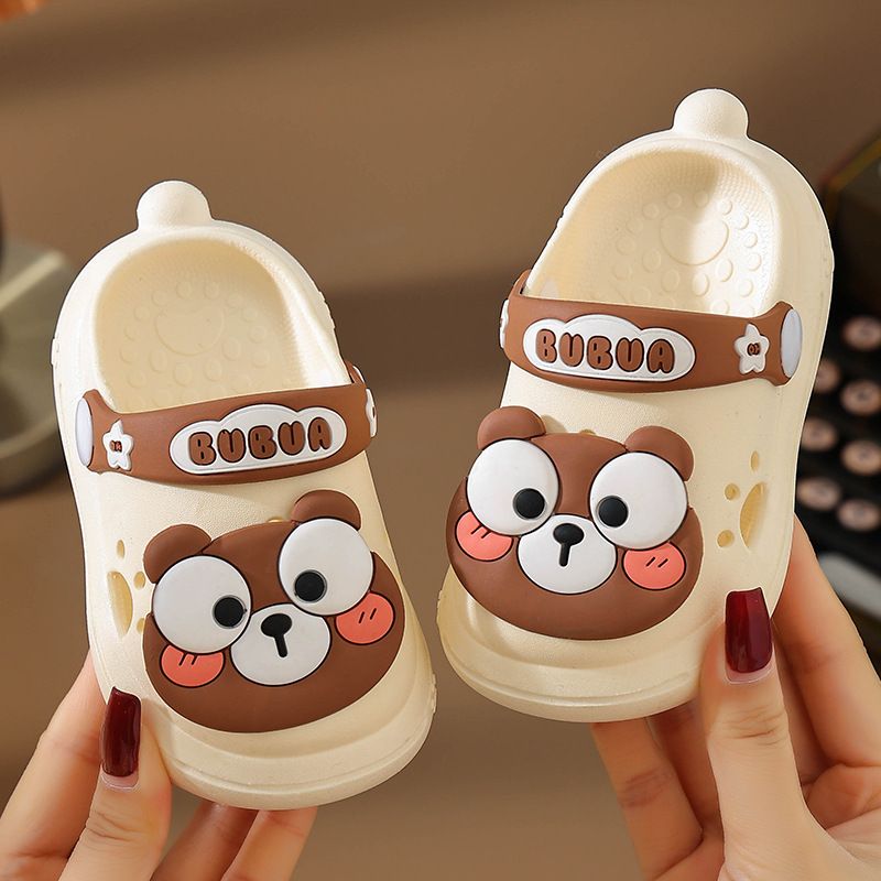 Childrens Korean-style New Summer Slippers 2024 Boys and Girls Fashionable Baotou Slippers Slippers for Outer Wear Casual Beach Shoes