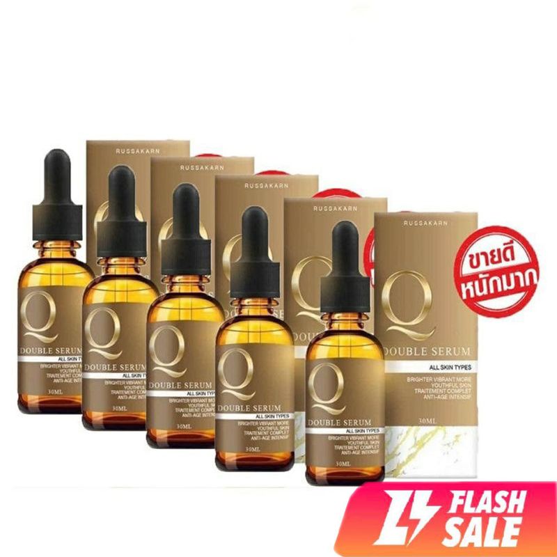 ⚡️ Flash sale ⚡️ 5 ขวด Q Double Serum เซรั่มคิว Q serum คิวเซรั่ม แท้ 100%