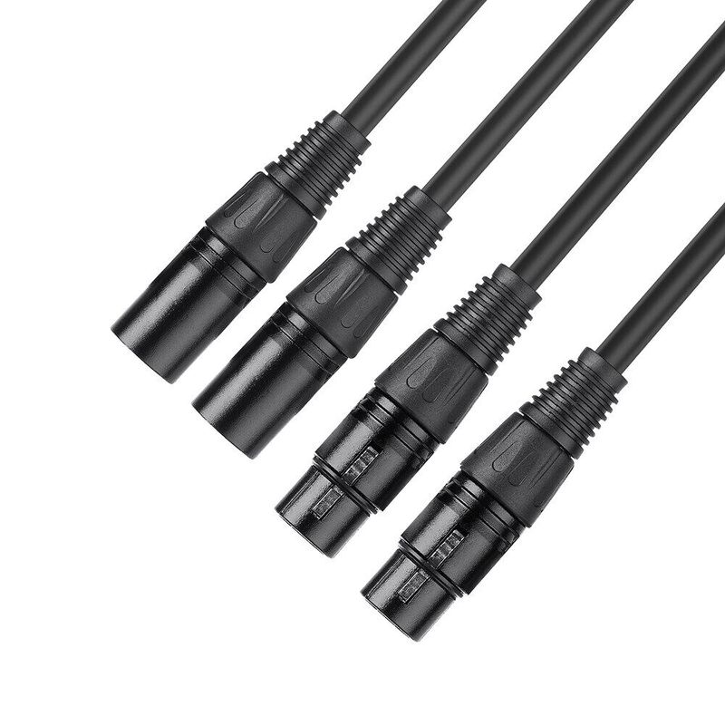 【1.5M สายดำ 】สายสัญญาณเสียง XLR Male To XLR Female (ผู้เมีย) Mic Cable ยาว 1 เมตรXLR-XLR 3Pin สายเคเบิล ชายหญิง สายเชื่อมต่อเสียงระดับมืออาชีพ เช่น ไมโครโฟน/ไมโครโฟน/กล้อง กันหนาว ต้านความโค้งงอ คุณภาพเสียงที่แท้จริง