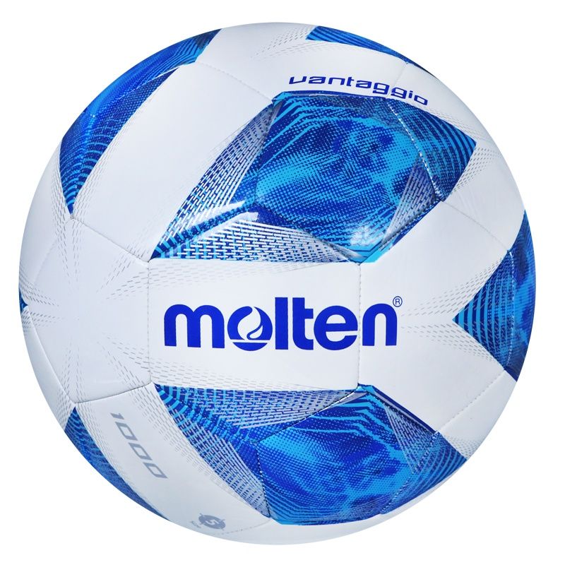 MOLTEN Collection ลูกฟุตบอลหนังเย็บ Football MST TPU pk F5A1000 #5 [BL /O /Y] (490) แถมฟรี ตาข่ายใส่ลูกฟุตบอล +เข็มสูบลม