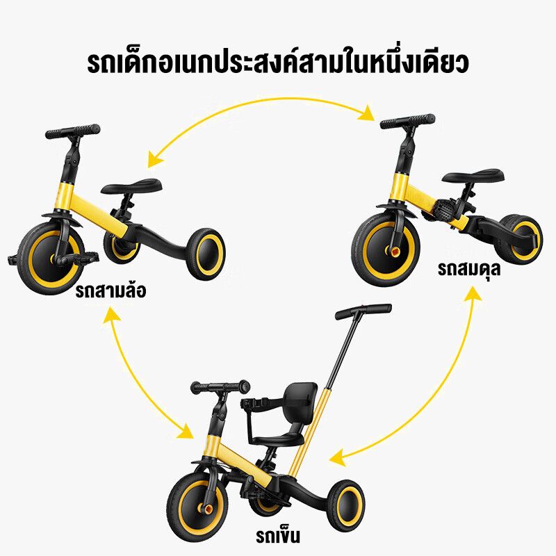 จักรยานขาไถ จักรยานเด็ก 5 in 1 รถขาไถ จักรยานทรงตัว 1-4 ขวบรถขาไถเด็ก จักรยานฝึกการทรงตัว