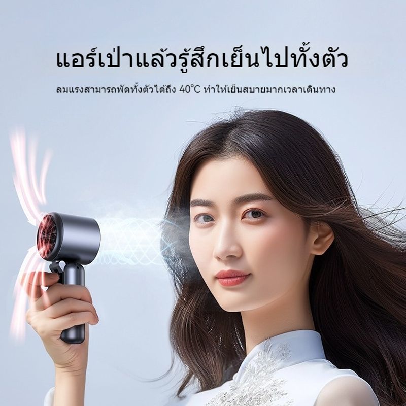 Xiaomi YouPin Official Store พัดลมแบบพกพา พัดลมขนาดเล็กบนเดสก์ท็อปพัดลมขนาดเล็กเงียบพัดลมขนาดเล็กพับได้แบบคล้องคอแบบชาร์จได้กลางแจ้ง