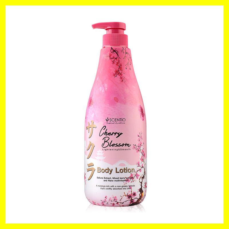 Beauty Buffet Scentio Cherry Blossom Lightening Smooth Body Lotion 700ml โลชั่นบำรุงผิว