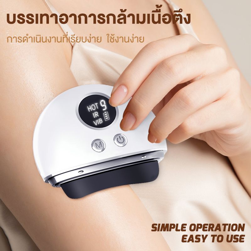 LUDMILA  เครื่องนวดกัวซาไฟฟ้าบำบัดผิว ด้วยหินธรรมNatural Stone Electric Gua Sha ยกกระชับใบหน้า