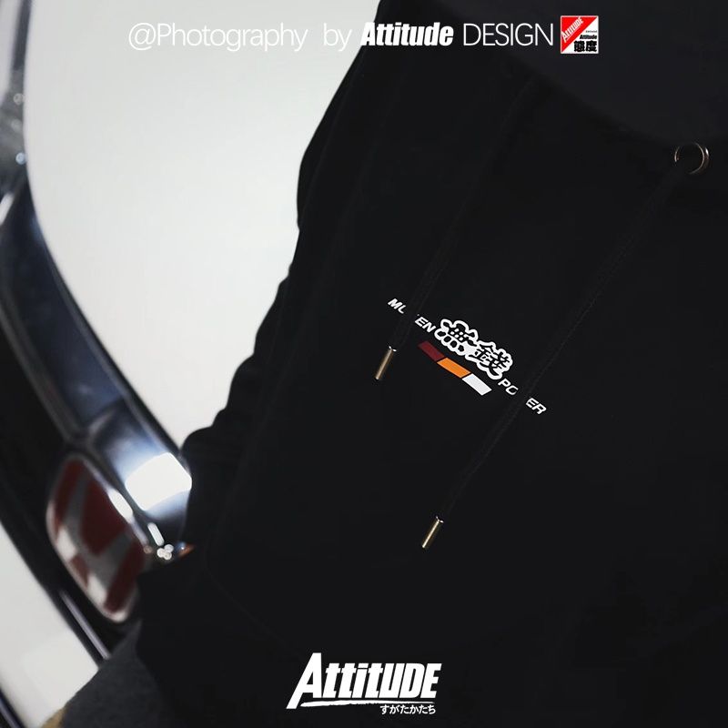 เสื้อกันหนาว มีฮู้ด ลาย ATTITUDE ATTITUDE Japan JDM Spoof Honda MUGEN Unlimited Civic FD2FK8