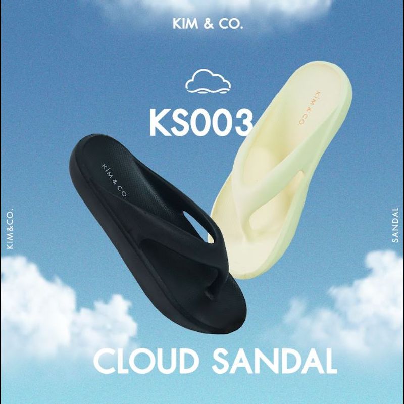 KIM&CO. CLOUD  SANDAL(KS003WM) รองเท้าแตะลําลอง รองเท้าแตะแฟชั่น  รองเท้าสุขภาพ รองเท้าแตะเกาหลี มินิมอล พื้นนุ่ม สบาย กันลื่น สำหรับผู้หญิงและผู้ชาย