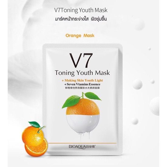 B279 มาส์กหน้าV7 Toning Youth Mask  เพิ่มความชุ่มชื่นให้กับผิว มีวิตามินรวม 7 ชนิด