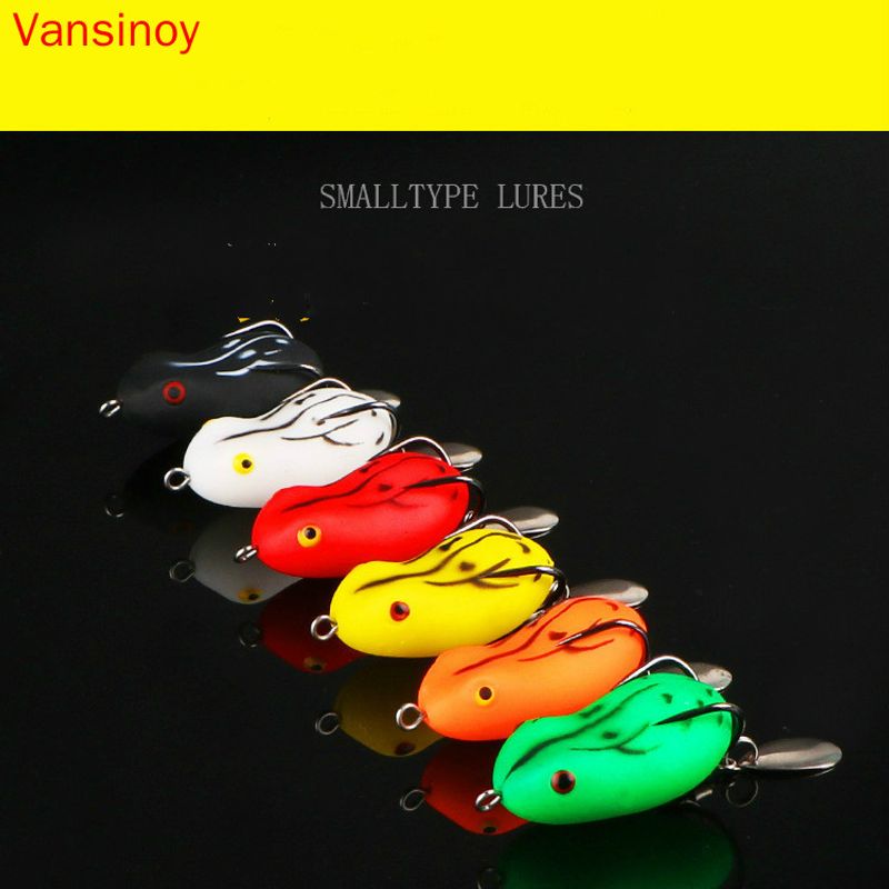 พร้อมส่ง เหยื่อตกปลาปลอม รูปกบไบโอนิค แบบนิ่ม ดัดแปลง 4.5cm/7g 5cm/12g Soft frog