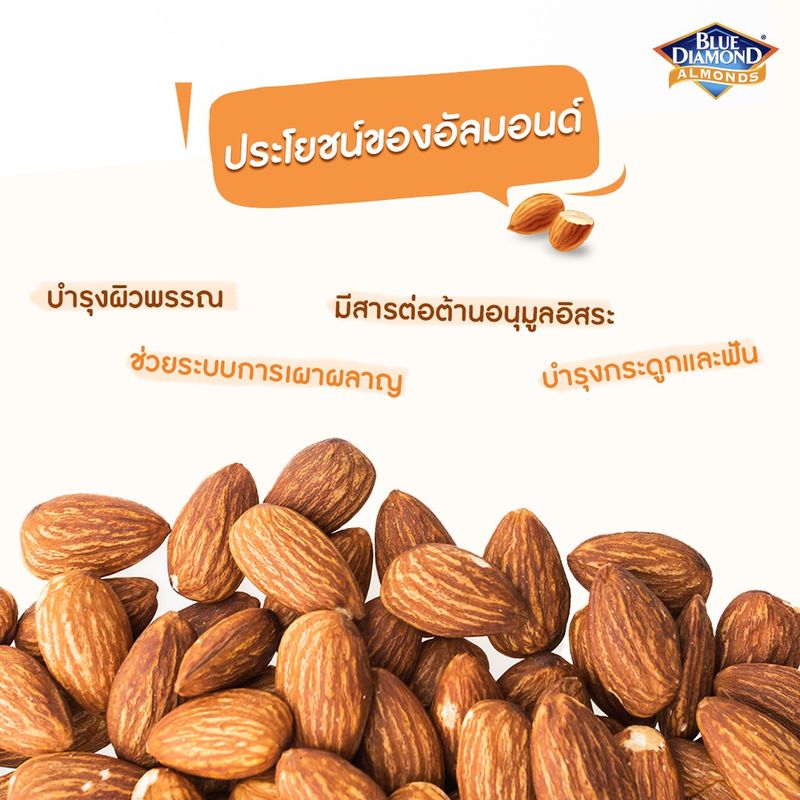 บลูไดมอนด์ อัลมอนด์อบรสน้ำผึ้ง 130 ก. Blue Diamond Honey Roasted Almonds 130 g.