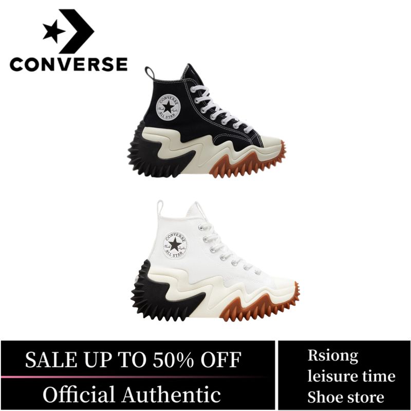 🚛จัดส่งฟรี🚛รองเท้า คอนเวิร์ส Converse Run Star Motion Canvas Platform Hi คอนเวิร์ส แก๊งสูง ก้นหนา รองเท้าผ้าใบลำลอง