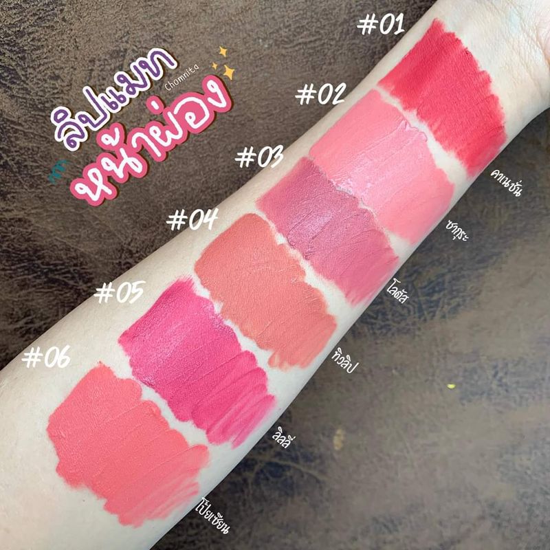 💥สินค้าขายดี💥 ลิปแมทชมนิต้า ลิปแมทจูบไม่หลุด สีสวย ติดนาน ไม่ติดแมส #ลิปชมนิต้า Chomnita