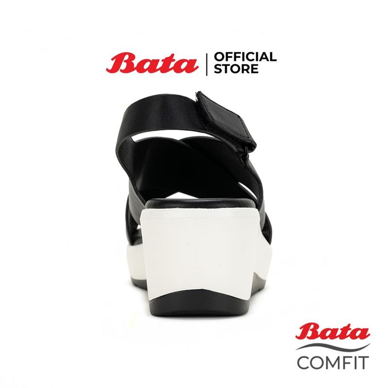 Bata บาจา Comfit รองเท้าเพื่อสุขภาพ แบบรัดส้น พร้อมเทคโนโลยีคุชชั่น รองรับน้ำหนักเท้า สำหรับผู้หญิง รุ่น MOTION สีดำ รหัส 6016004