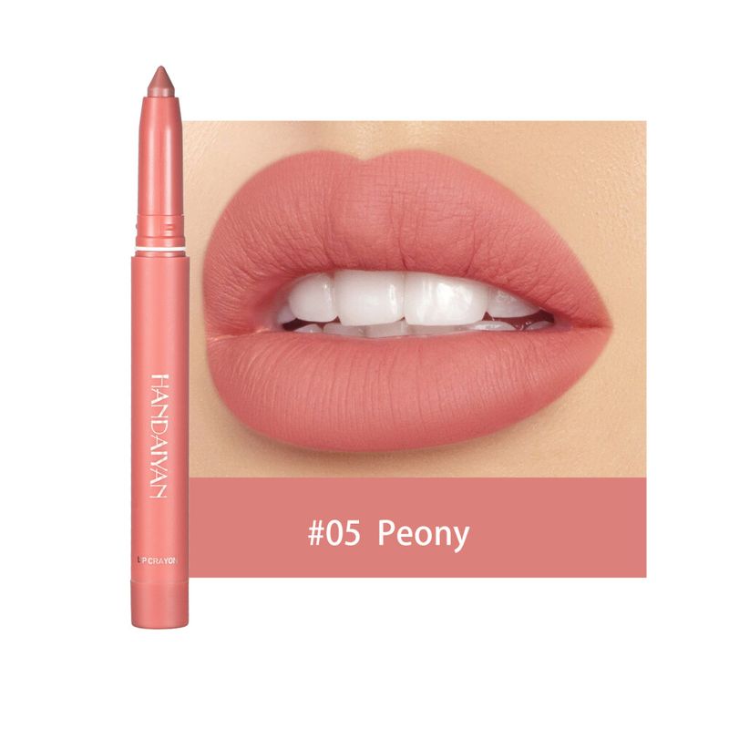 HANDAIYAN Matte Lip Liner กันน้ำติดทนนานไม่ซีดจาง Non-Stick Cup Lip Liner Pencil