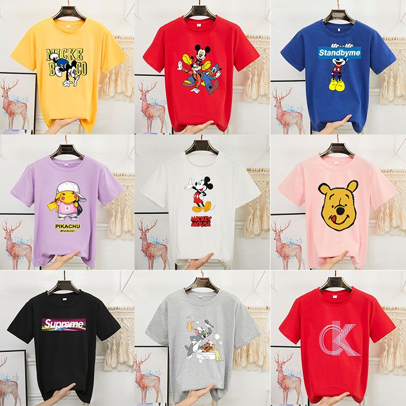 เสื้อยืดแขนสั้นพร้อมส่ง 10สี ลายการ์ตูน ขายดีตามเทรนต์ ลายน่ารัก สีสันสดใส่น่ารัก ใส่ได้ทั้งหญิงและชาย (S-3XL) ***ปลีก-ส่ง*** BK=586