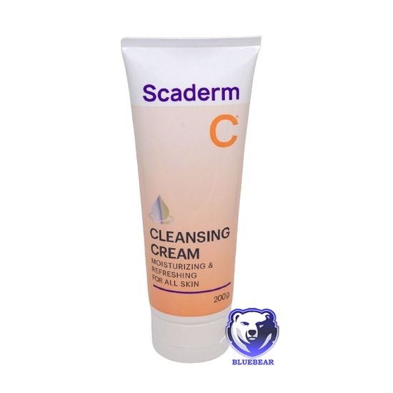 Scaderm Cleansing Cream pH5.5 สกาเดิร์ม คลีนซิ่ง ครีม ขนาด 200กรัม (1หลอด) คลีนซิ่งล้างหน้า เนื้อครีมน้ำนม