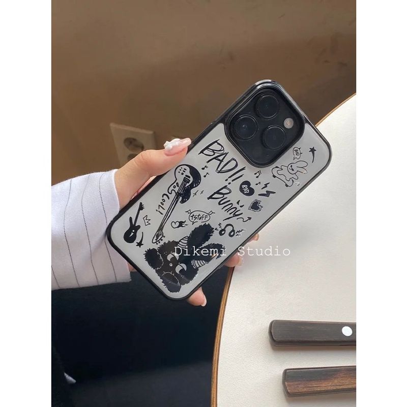 เคสป้องกันโทรศัพท์มือถือ แบบนิ่ม ลายการ์ตูนกระต่าย สําหรับ Iphone 15pro 14promax 13 12 11 15plus