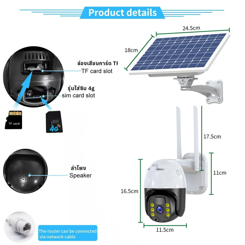 Solar CCTV 4K HDกล้องวงจรปิดโซล่าเซลล์ 4G เต็ม Netcom+แบตเตอรี่ในตัว12000MAH กล้องโซล่าเซล Full HD 8MP Outdoor IP Camera ไม่ต้องสายไฟ ไม่ต้องต่อไวไฟ ราคาถูกสุด