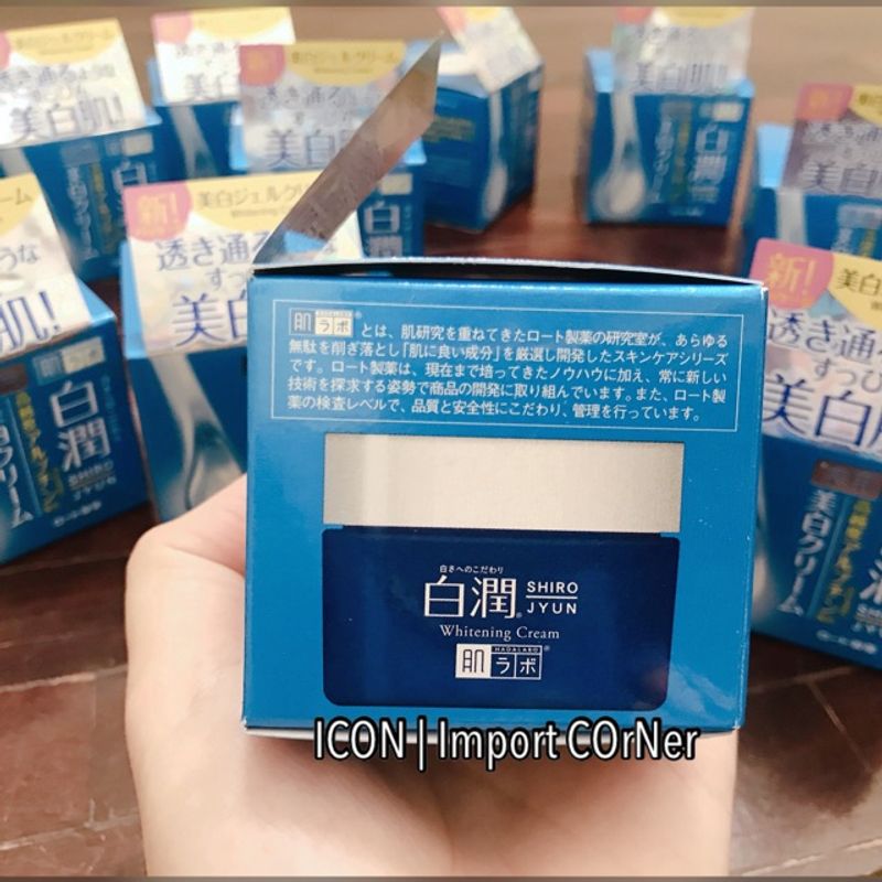 Hada Labo Medicated Whitening Cream ฮาดะลาโบะ เมดิเคทไวเทนนิ่งครีม [กระปุกสีน้ำเงิน-ฝาขาว 50g.]