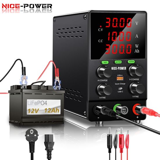 【จัดส่งฟรี  2024 New】NICE  POWER DC power supply 30V 10A ปรับค่าได้ KUAIQU  DC Power Supply เครื่องจ่ายไฟ กระแสตรง DC ปรับค่าได้ 30V 10A กำลังสูงสุด 300W For cellPhone Repair,Plataing,Lab