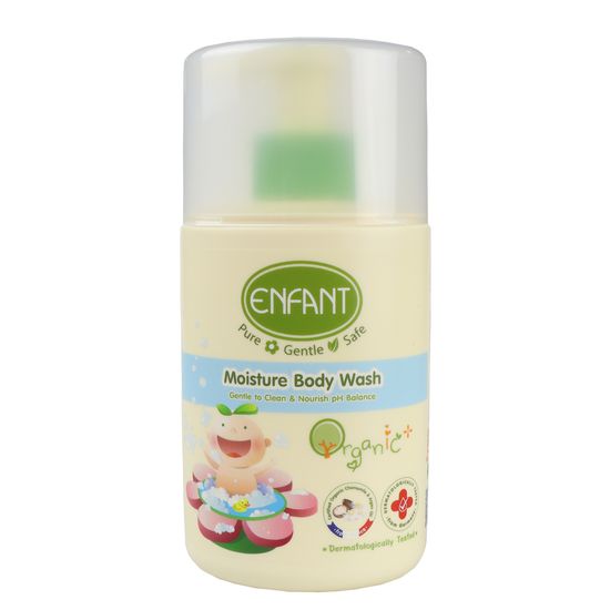 ENFANT (อองฟองต์) Organic Plus Moisture Body Wash ครีมอาบน้ำ สูตรน้ำนมวานิลา ใช้ได้ตั้งแต่เด็กแรกเกิด 300 ml.