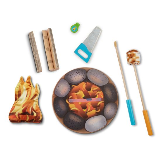 Melissa & Doug Let's Explore Campfire S'mores รุ่น 30822 ของเล่นแคมป์ปิ้ง ทำขนมสมอร์ ไม้ฟืน ก่อไฟ