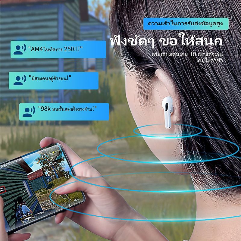 【COD】TWS Pro6 หูฟังบลูทูธไร้สาย พร้อมไมโครโฟน หูฟังกันน้ำ  สเตอริโอสัมผัส wireless earphone พร้อมกล่องชาร์จ มีรับประกัน