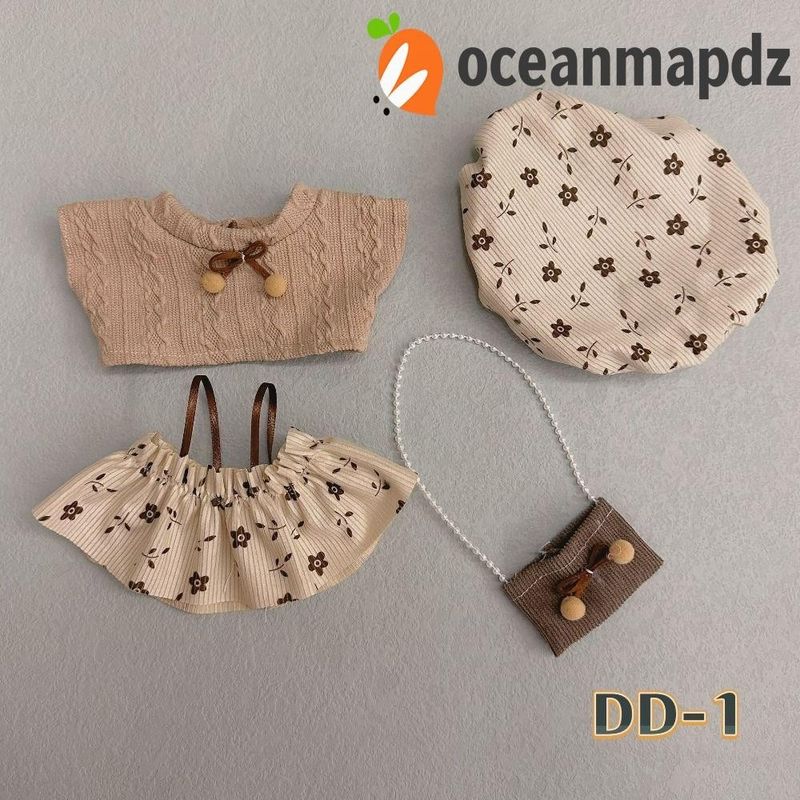 Oceanmapdz เสื้อผ้าตุ๊กตา ผ้าฝ้าย 20 ซม. Labubu Kuromi 20 ซม. แฮนด์เมด DIY สําหรับตุ๊กตา 20 ซม.