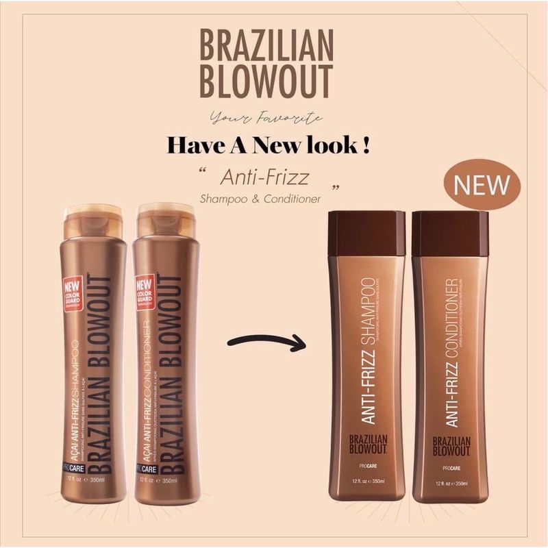 แท้100% Brazilian Blowout Anti Frizz shampoo/Conditioner 350ml แชมพูครีมนวดเคราติน ลดการชึ้ฟูของเส้นผม