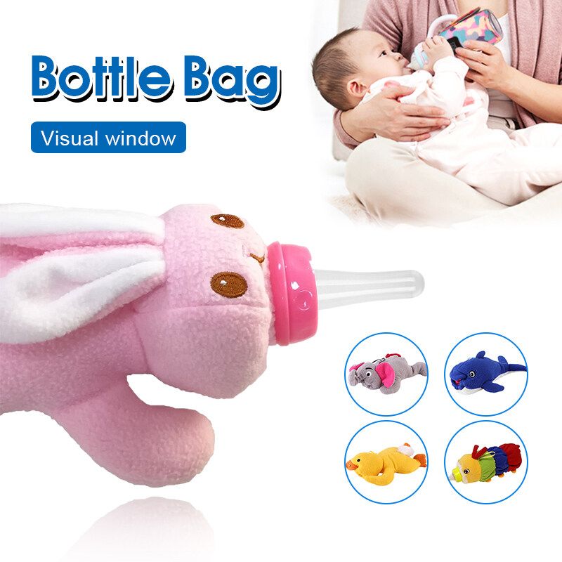 ตุ๊กตาสวมขวดนม Baby Bottle Hugger ตุ๊กตาใส่ขวดนม กันร้อน ให้เด็กฝึกจับขวดนมได้ง่ายขึ้น เสริมพัฒนาการเด็ก ปอกขวดนม ลายน่ารัก มี5ลายให้เลือก เด็กชอบ MY239