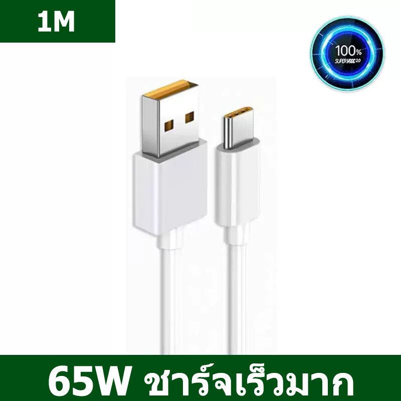 [รับประกัน1ปี]ชุดชาร์จออปโป้ OPPO TYPE C 65W Super VOOC หัวชาร์จ+สายชาร์จ Flash charge ใช้ได้กับรุ่น Reno7/Reno6/Reno5/Reno4/Reno3 pro/Reno2F/Reno x10 zoom/Find X5Pro