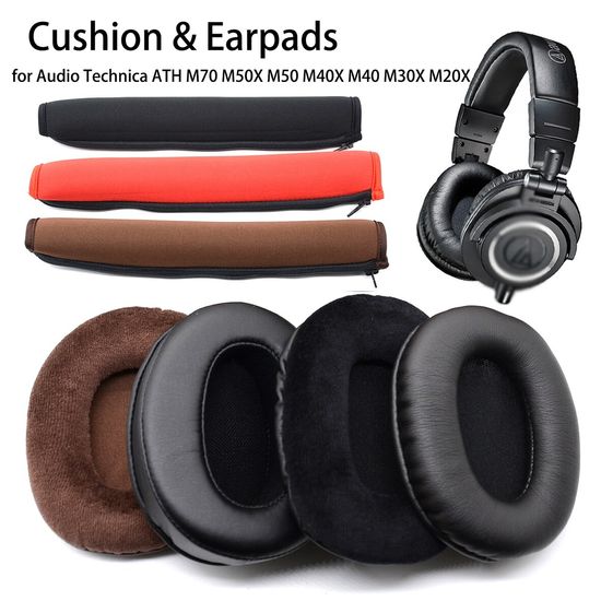 เปลี่ยน Headband หูฟังสำหรับ Audio Technica ATH M70 M50X M50 MSR7 M40X M40 M30X ชุดหูฟัง Earmuff ฝาครอบหูแผ่นถ้วย