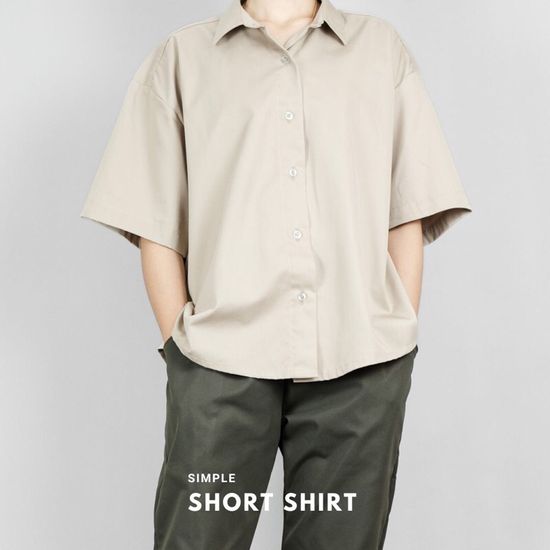 Simple Short Shirt เสื้อเชิ๊ตแขนสั้น ผ้าคอตตอน