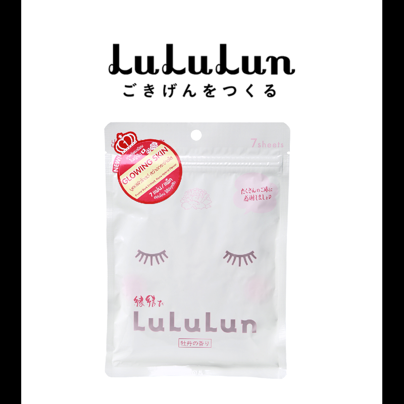 (ซอง 7 แผ่น) LuLuLun Premium Shimane Peony Face mask ลูลูลูน แผ่นมาส์กหน้า สูตรปกป้องผิวจากมลภาวะ ฟื้นบำรุงผิวให้เรียบเนียน เมืองชิมาเนะ