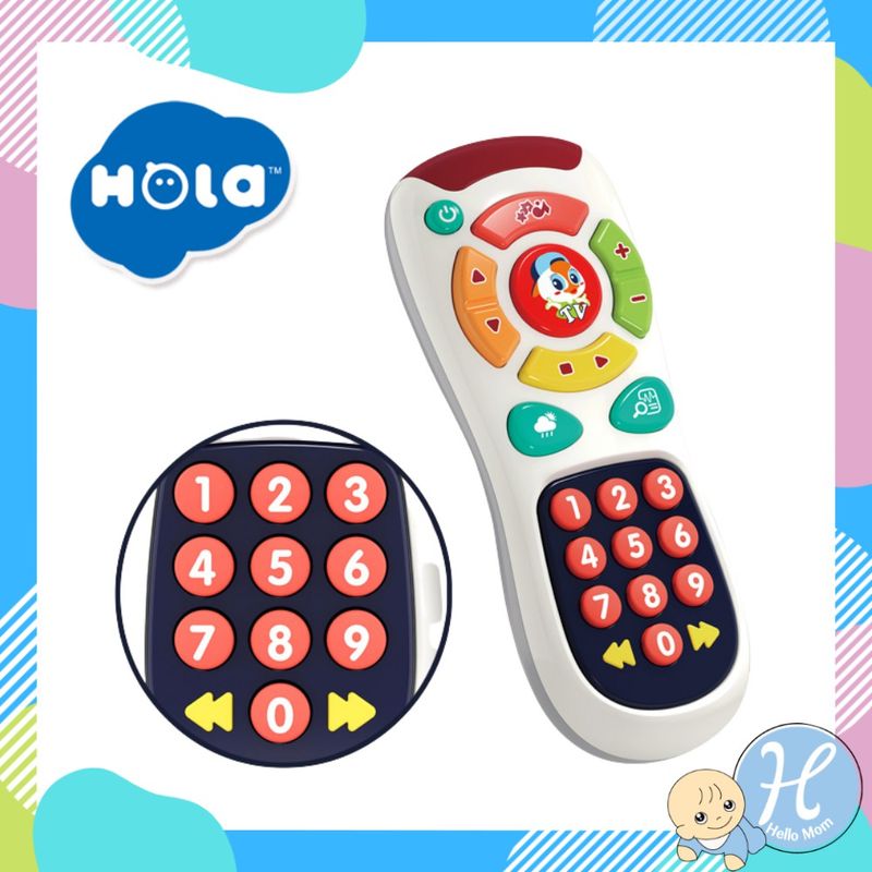 Huile Toy (Hola) รีโมทเด็กเล่น ของเล่นรีโมท เสริมการเรียนรู้ภาษา Huile Learning Remote ของเล่นเสริมพัฒนาการ มีเสียง มีไฟ