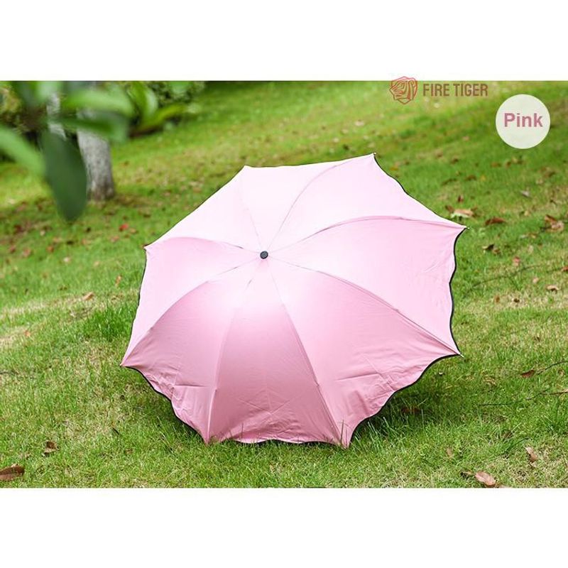 ร่มกันฝน โดนน้ำเปลี่ยนลาย  ร่มกันแดด รุ่นผ้า2ชั้น กันยูวี UV พับได้  Umbrella   se99