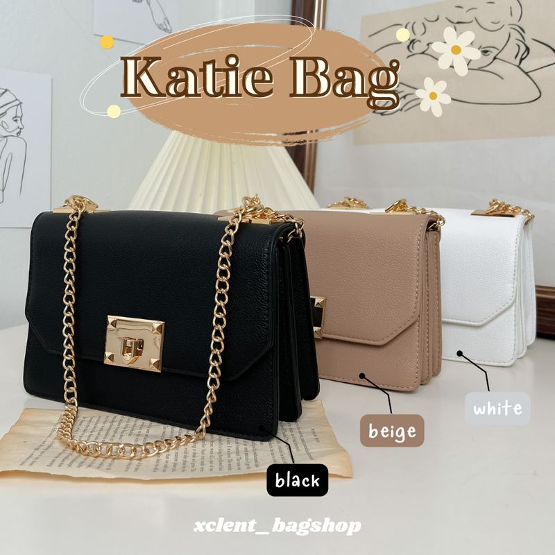 (พร้อมส่ง) Katie bag หนังพรีเมียม สวยมากๆ สายสะพายปรับขึ้นไหล่หรือ Crossbody ได้