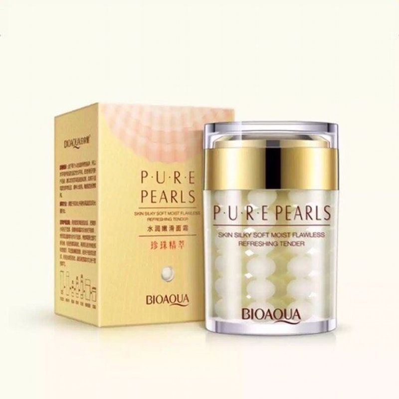 N063 สินค้าขายดี Bioaqua Pure Pearls Cream ครีมบำรุงหน้าเพียวเพิร์ล หน้าใสเปล่งปลั่ง ด้วยสารสกัดจากไข่มุก