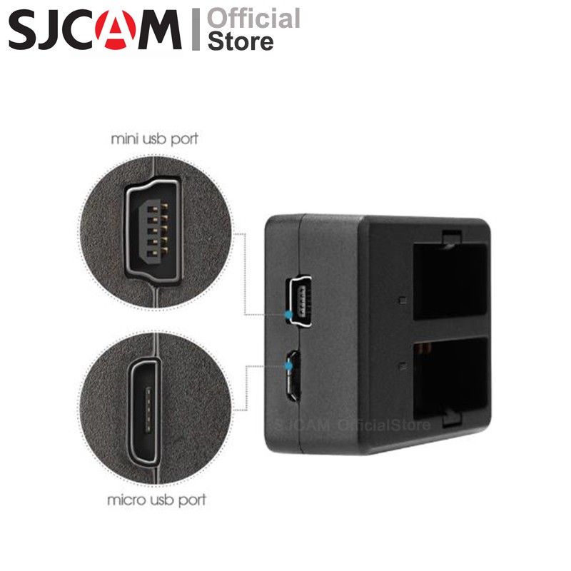 SJCam:DUAL-SLOT CHARGER FOR SJ4000 / SJ5000 / M10 / X1000 / X-Camera