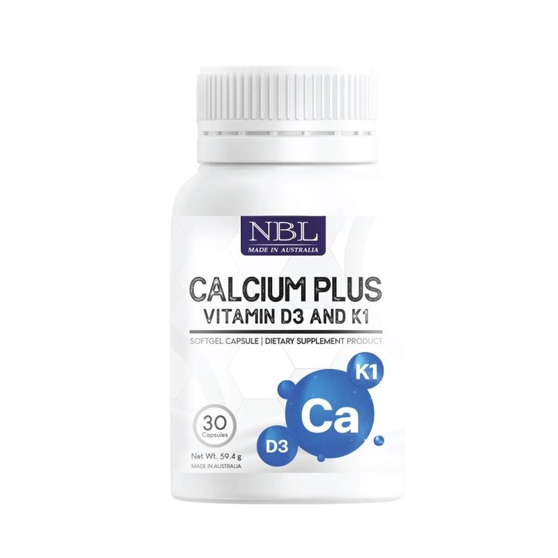 NBL Calcium Plus Vitamin D3 & K1 (30 Capsules)