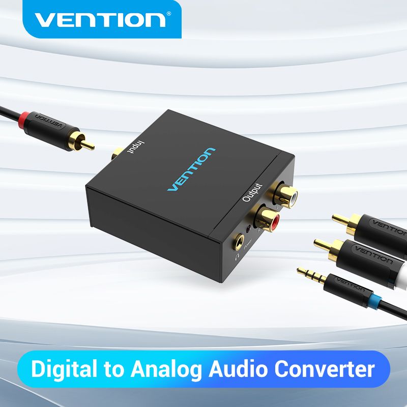 Vention ดิจิตอลเป็นอนาล็อกแปลงเสียง DAC ดิจิตอล SPDIF O ptical เป็นอนาล็อก L/R RCA แปลงสำหรับ PS3 HD DVD PS4 ทีวีหน้าแรก