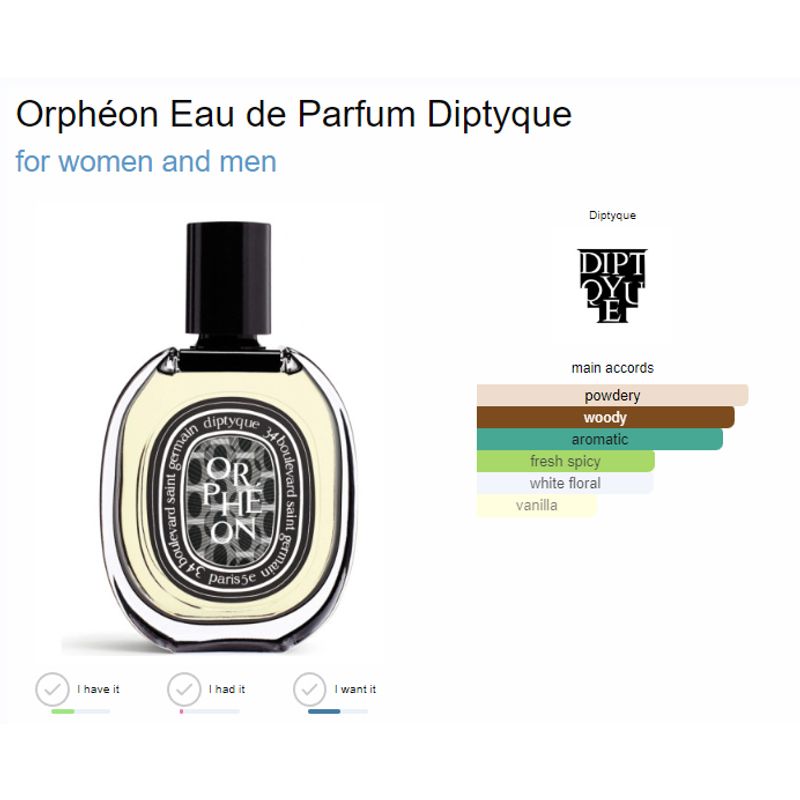 (🚚พร้อมส่ง 👑100%ของแท้ )   Diptyque Orphéon Eau de Parfum & Fleur de Peau & Tam Dao & ’Ombre Dans L & Philosykos EDP