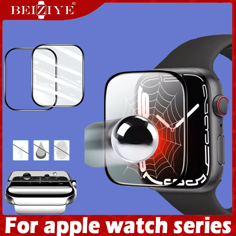 กระจกนิรภัย Tempered Glass for apple watch ultra / ultra 2 49mm 9 8 7 6 41mm 45mm 40mm 44mm ป้องกันหน้าจอสำหรับ for apple watch Series 9 8 7 6 5 SE 38mm 42mm ป้องกันหน้าจอ glass film