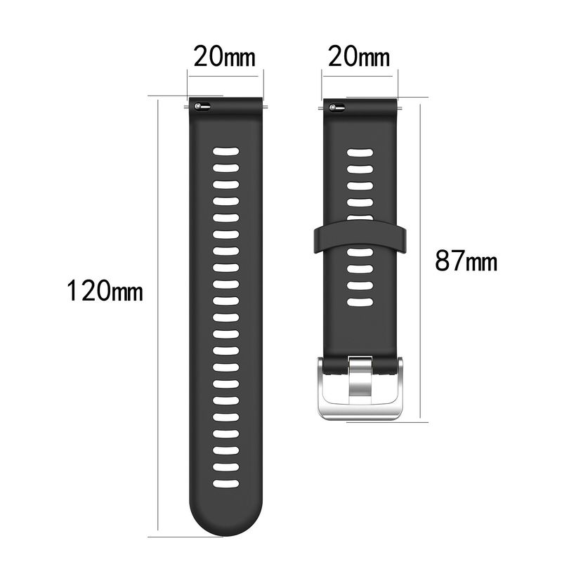 20มิลลิเมตรสายรัดซิลิโคนสำหรับ Garmin Forerunner245m/245นาฬิกาสากลสายรัดข้อมือเปลี่ยนสาย